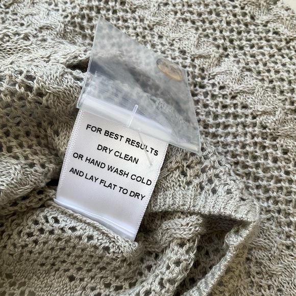 Stitches & Stripes Sweater Womens Medium Sebastian Crop Cardigan Pebble New - Picture 9 of 11